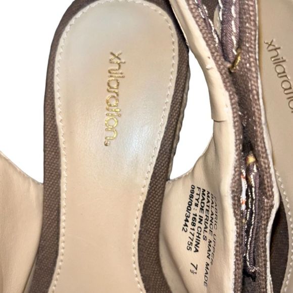 XHILIRATION brown wedges with multicolored bow - Picture 6 of 7